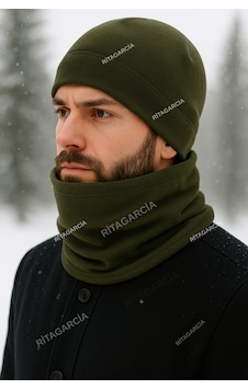 Ritagarcia Polar Haki Bere Boyunluk 2.li Set Ritagarcia Polar Haki Bere Boyunluk 2.li Set