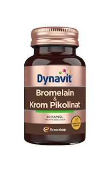Dynavit Bromelain Ve Krom Pikolinat 60 Kapsül 1 Adet Dynavit Bromelain Ve Krom Pikolinat 60 Kapsül 1 Adet