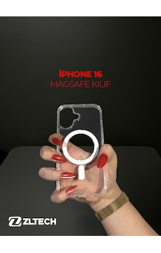 Apple iPhone 16 Uyumlu Magsafe Özellikli Sert Şeffaf Kılıf Plastıc Cover Şeffaf Apple iPhone 16 Uyumlu Magsafe Özellikli Sert Şeffaf Kılıf Plastıc Cover Şeffaf