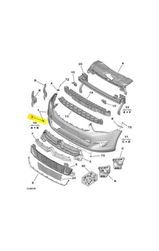 Citroen C-elysee Ön Tampon Çeki Kapak 2012-2016 1608698880 7414019 1.2 Vtı, 1.6 Hdı, 1.6 Vtı Citroen C-elysee Ön Tampon Çeki Kapak 2012-2016 1608698880 7414019 1.2 Vtı, 1.6 Hdı, 1.6 Vtı