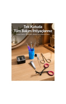 Ev Tipi Manikür Seti Cımbız Tırnak Makası Kaş Makası Bakım Kiti -