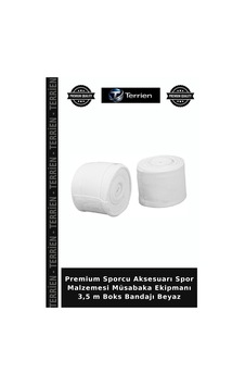 Premium Sporcu Aksesuarı Spor Malzemesi Müsabaka Ekipmanı 3,5 M Boks Bandajı Beyaz Premium Sporcu Aksesuarı Spor Malzemesi Müsabaka Ekipmanı 3,5 M Boks Bandajı Beyaz