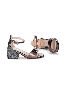 Kiko Kids 768 Ayna Çam Günlük Kız Çocuk 3 Cm Topuklu Sandalet Ayakkabı 001