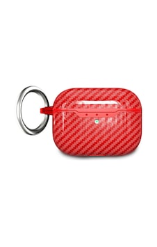 Microsonic Apple Uyumlu AirPods Pro 2.nesil Kılıf Elite Carbonshield Kırmızı