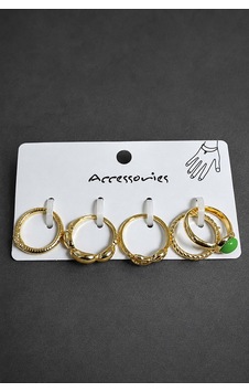 5 Adet Taşlı Eklem Yüzük Çok Renkli 37403740