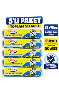 Battal Boy Çöp Poşeti 5'li Battal Boy Çöp Poşeti 5'li