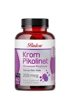 Balen Krom Pikolinat Kapsül 375 Mg 60 Kapsül Balen Krom Pikolinat Kapsül 375 Mg 60 Kapsül