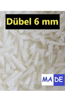 Dübel 6 Mm 500 Adet Standart Plastik Dubel Ar.10 N11.1491