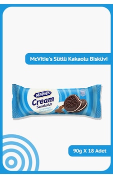 Mc Vities Bitter Çikolatalı&sütlü Kremalı Bisküvi 90 Gr X18 Adet