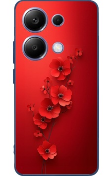 Poco X7 Pro Uyumlu Kırmızı Kardelenler Baskılı Silikon Kılıf Renkli Poco X7 Pro Uyumlu Kırmızı Kardelenler Baskılı Silikon Kılıf Renkli