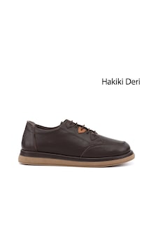 Gönderir Kadın Kahverengi Bağcıklı Hakiki Deri Ayakkabı Ddza86645811