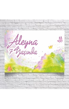Renkli Kelebek Temalı Doğum Günü Afişi 70x100 Cm Renkli Kelebek Temalı Doğum Günü Afişi 70x100 Cm