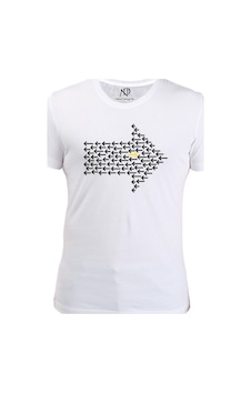 Erkek Bisiklet Yaka Gri Tshirt Yön Okları 001