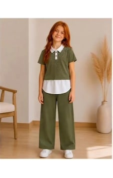 Veraura Lifestyle 9/16 Yaş Oysho Penye Taşlı Çocuk Takımı Yeşil Veraura Lifestyle 9/16 Yaş Oysho Penye Taşlı Çocuk Takımı Yeşil