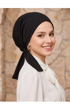 Raşelkori Tesettür Eşarpbone Siyah