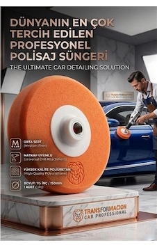 Turuncu Polisaj Süngeri 150mm - Orta Sert Çizik Alıcı Pasta Pedi 723112 Turuncu Polisaj Süngeri 150mm - Orta Sert Çizik Alıcı Pasta Pedi 723112