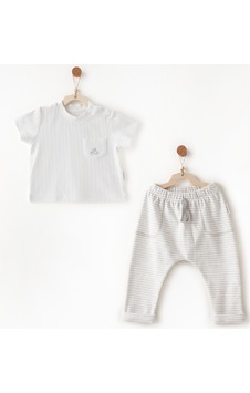 Andywawa Hello Elephant 2 Parça Bebek Takım Ac26589 Beyaz Andywawa Hello Elephant 2 Parça Bebek Takım Ac26589 Beyaz