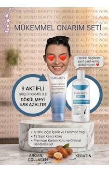 Keratin & Collagen Yoğun Onarıcı Saç Bakım Seti Şampuan + Saç Kremi