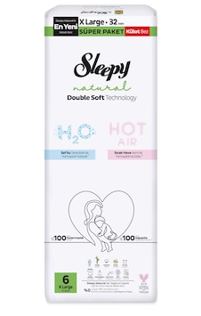Sleepy Natural Double Soft Külot Bez 6 Beden Xl 15-25 Kg 32'li 6 Numara Sleepy Natural Double Soft Külot Bez 6 Beden Xl 15-25 Kg 32'li 6 Numara