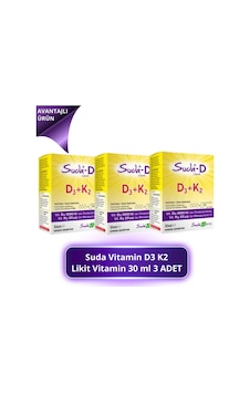 Vitamin D3 K2 Likit Vitamin 30 Ml 3 Adet Vitamin D3 K2 Likit Vitamin 30 Ml 3 Adet