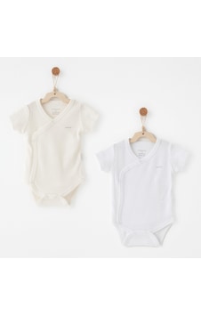 Andywawa Bebek Zıbın Body 2 Parça Anw-ac26763 Ekru - Beyaz Andywawa Bebek Zıbın Body 2 Parça Anw-ac26763 Ekru - Beyaz