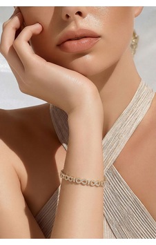 Xuping Jewelry Zirkon Taşlı Sonsuzluk Bileklik Altın Altın Xuping Jewelry Zirkon Taşlı Sonsuzluk Bileklik Altın Altın