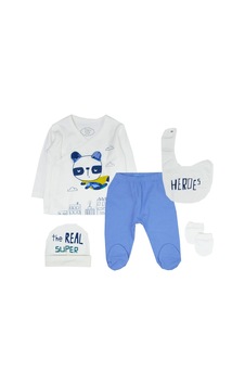 Tongs Baby Hero 5'Li Zıbın Takım 0-3 Ay Hastane Çıkışı -Mavi Çok Renkli Tongs Baby Hero 5'Li Zıbın Takım 0-3 Ay Hastane Çıkışı -Mavi Çok Renkli