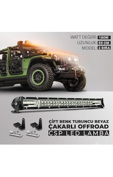 180w 55 Cm Çift Sıra 5 Modlu Turuncu Beyaz Off Road Led Bar 180w 55 Cm Çift Sıra 5 Modlu Turuncu Beyaz Off Road Led Bar