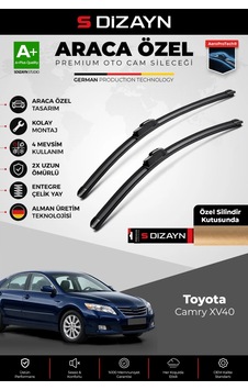 S-dizayn Toyota Camry Xv40 Ön Cam Silecek Seti 2006-2011 Premium Araca Özel 60-50 Cm A+ Kalite Aocs-