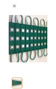 20 Adet 12 Volt 2835 1.5 Waat Yeşil Işık Mercekli Modül Led