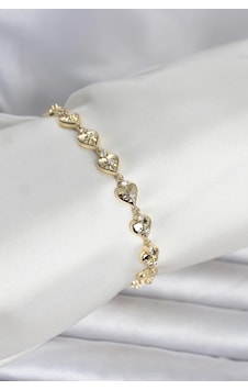 Pirinç Gold Renk Kalpli Kutup Yıldızı İşleme Kadın Bileklik Altın Pirinç Gold Renk Kalpli Kutup Yıldızı İşleme Kadın Bileklik Altın