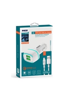 Phıxı Çakmak Şarj Soketi Pd Çift Usb Kablolu Type C 30w Phıxı Çakmak Şarj Soketi Pd Çift Usb Kablolu Type C 30w