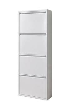 Kaser 9003 Beyaz 4lu Kılıtlı Metal Ayakkabılık Çok Renkli