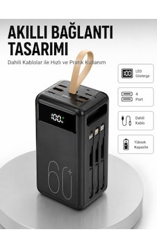 Tüm Cihazlarla Uyumlu Led Fenerli 4 Çıkışlı Powerbank Yeni Nesil 3855796 Tüm Cihazlarla Uyumlu Led Fenerli 4 Çıkışlı Powerbank Yeni Nesil 3855796