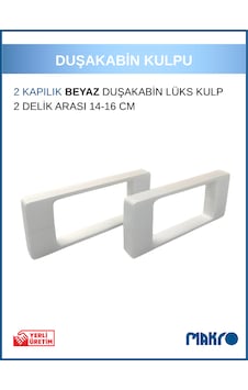 Beyaz Duşakabin Kulp 14-16 Cm Ayarlı Beyaz Beyaz Duşakabin Kulp 14-16 Cm Ayarlı Beyaz