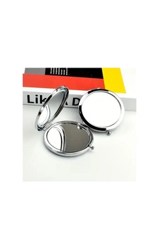 10 Adet 7cm Metal Kapaklı Minik El Aynası Gümüş Renk - 715514113 Diğer