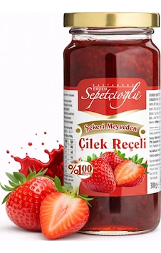 Erdem Sepetçioğlu Çilek Reçeli Şeker İlavesiz 300 G Erdem Sepetçioğlu Çilek Reçeli Şeker İlavesiz 300 G