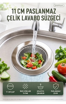 11 Cm Paslanmaz Çelik Lavabo Süzgeci Mutfak Evye Gider Süzgeci Tıkanıklık Önleyici İnce Çöp Tutucu Gri 11 Cm Paslanmaz Çelik Lavabo Süzgeci Mutfak Evye Gider Süzgeci Tıkanıklık Önleyici İnce Çöp Tutucu Gri