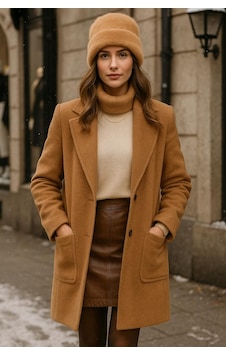 Remsa Kadın Yünlü Peluş Bere Rkş-1146 Camel Camel Remsa Kadın Yünlü Peluş Bere Rkş-1146 Camel Camel