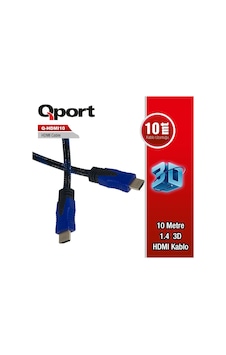 QPORT Q-HDMI10 HDMI KABLO 10MT Ver1.4 ALTIN UÇLU 3D QPORT Q-HDMI10 HDMI KABLO 10MT Ver1.4 ALTIN UÇLU 3D