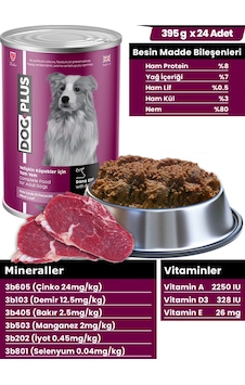 DogPlus Pate Dana Etli Yetişkin Köpek Konserve Yaş Mama 395 Gr x 24 Adet DogPlus Pate Dana Etli Yetişkin Köpek Konserve Yaş Mama 395 Gr x 24 Adet