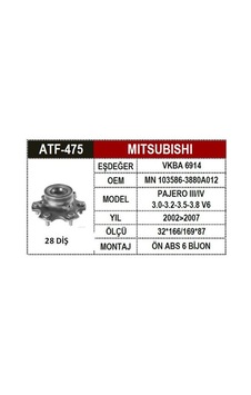 Atf 475 Mitsubishi Pajero Iıı Ön Porya 3880a012 Atf 475 Mitsubishi Pajero Iıı Ön Porya 3880a012