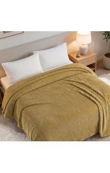 Maxstyle Çizgili Vizon Tek Kişilik Polar Battaniye Hardal 150x220 Cm Renkli Maxstyle Çizgili Vizon Tek Kişilik Polar Battaniye Hardal 150x220 Cm Renkli