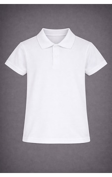 Polo Yaka Kısa Kol Tshirt Beyaz Polo Yaka Kısa Kol Tshirt Beyaz