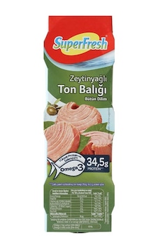 Superfresh Zeytinyağlı Bütün Dilim Ton Balığı 3 x 75 G Superfresh Zeytinyağlı Bütün Dilim Ton Balığı 3 x 75 G