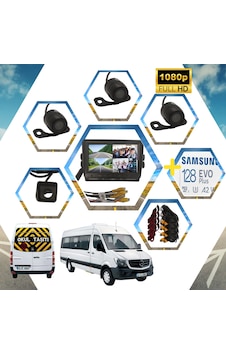 Kayıtlı Okul ve Servis araçları 4 lü Kamera 7 inç Monitör Full S Kayıtlı Okul ve Servis araçları 4 lü Kamera 7 inç Monitör Full S