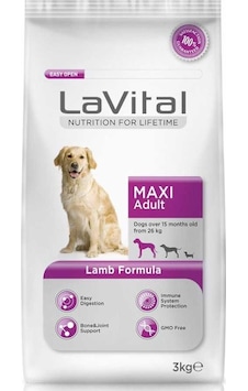 La Vital Maxi Adult Kuzu Etli Büyük Irk Yetişkin Köpek Maması 3 KG La Vital Maxi Adult Kuzu Etli Büyük Irk Yetişkin Köpek Maması 3 KG