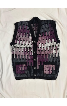 Özgürhandmade El Örgüsü Yelek-süveter Antrasit - Gri - Siyah Özgürhandmade El Örgüsü Yelek-süveter Antrasit - Gri - Siyah