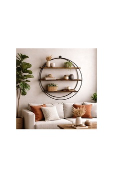 Luxury Wood 3 Katlı Metal Ahşap Çok Amaçlı Dekoratif Duvar Rafı 56x12cm Kahverengi Luxury Wood 3 Katlı Metal Ahşap Çok Amaçlı Dekoratif Duvar Rafı 56x12cm Kahverengi