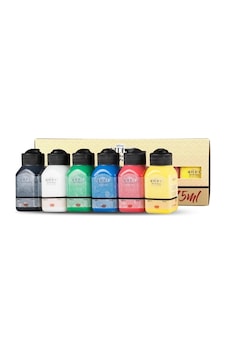 Canlı Renkler 6x75ml Akrilik Boya Seti Genel